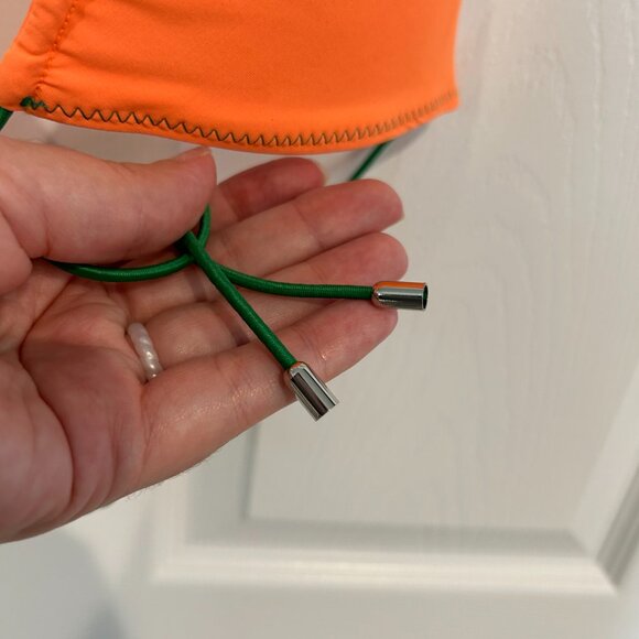 OneOne NWT Orange Tie String Bikini Top, M - Picture 7 of 7